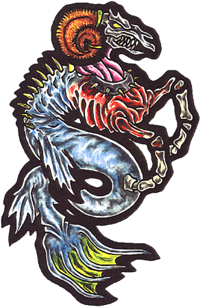 Colored Transparent Cool Tattoo Designs (300x456), Png Download