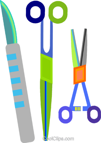 Surgical Equipment, Scissor, Scalpel Royalty Free Vector - Surgical Instruments Clipart (337x480), Png Download