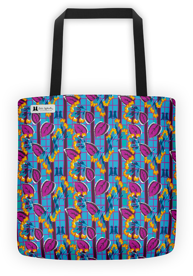 Blue Art Deco Tote - Tote Bag (1000x1000), Png Download