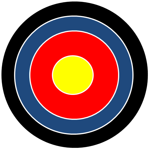 Bull's Eye Chart - Gemsplusleather Statement Jewelry Set With Bead Embroidered (963x522), Png Download