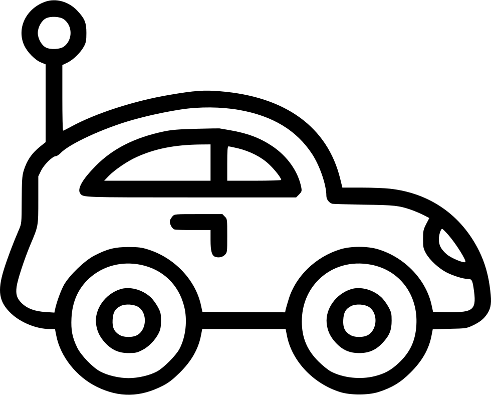 Toy Car - - Toy Car Black And White (980x788), Png Download