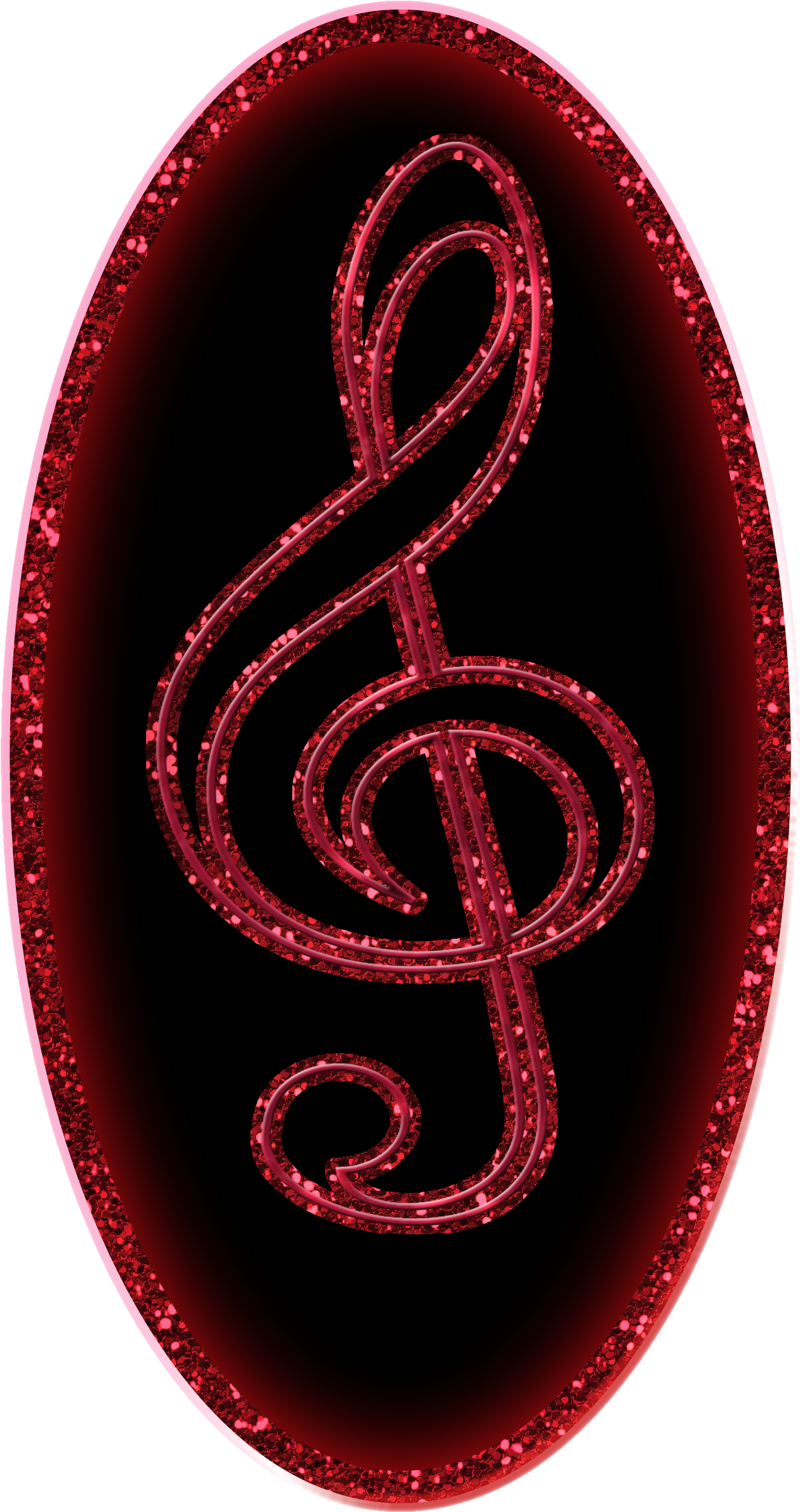 Glowing Music Symbol - Oval (4000x2800), Png Download