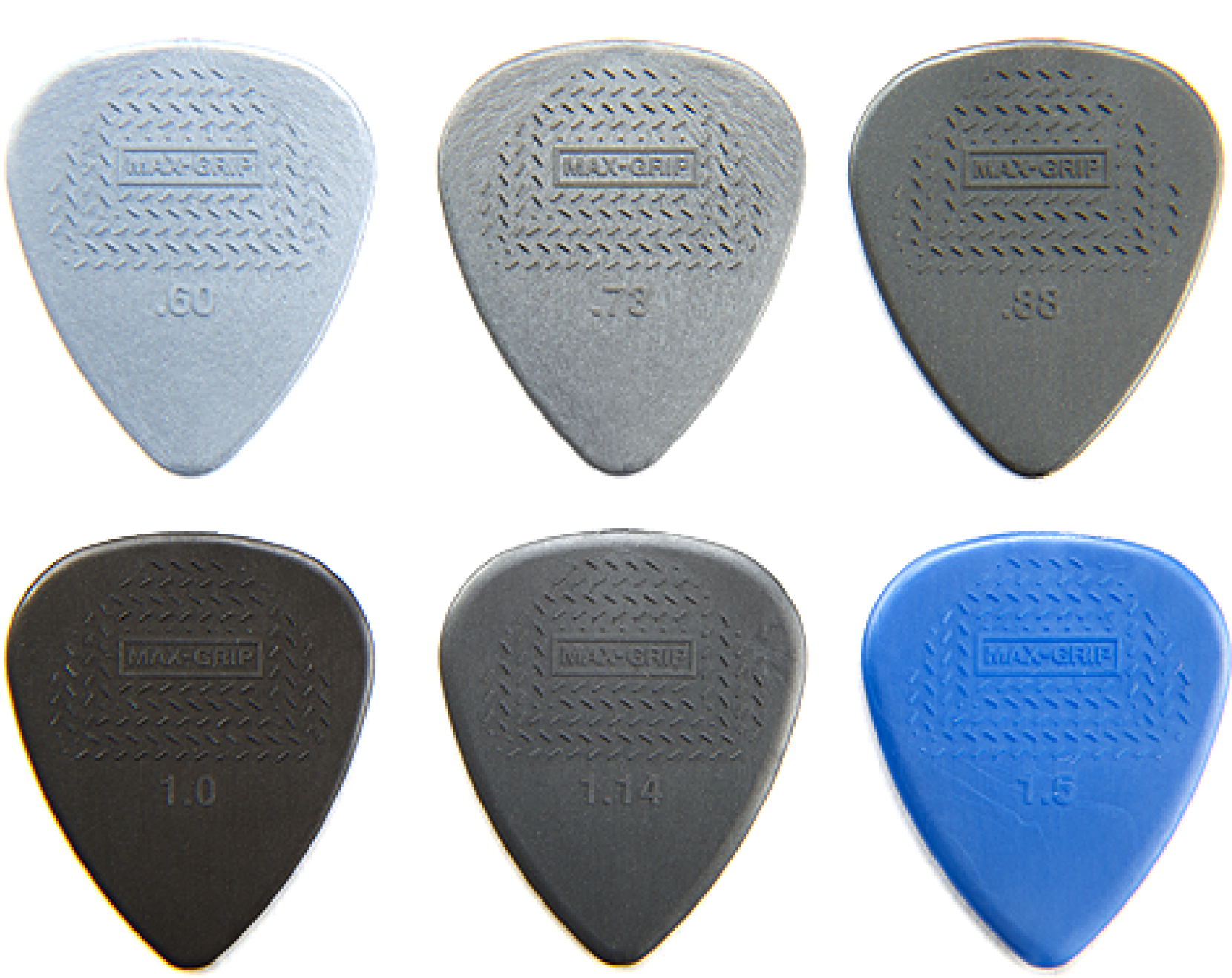 20 Assorted Guitar Picks - Dunlop Nylon Max-grip Standard Guitar Picks (2000x2000), Png Download