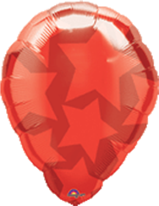 Red Stars 18" Foil Balloon - Balloon (800x800), Png Download