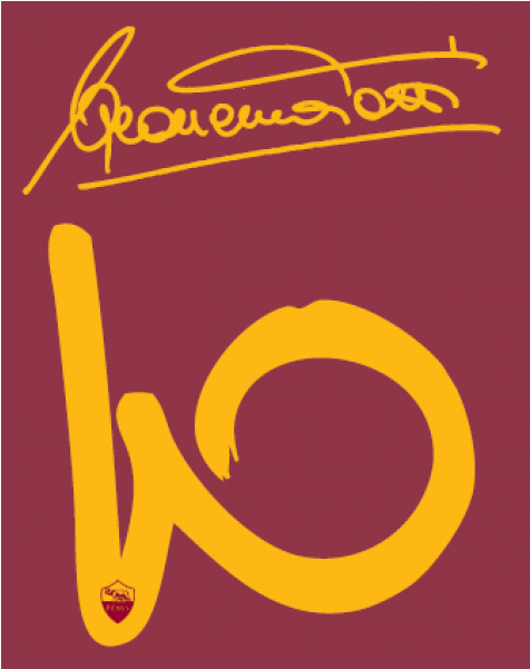 Totti Signature Number 10 Printing - Totti Logos (800x600), Png Download