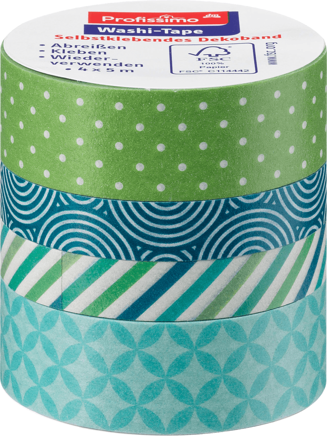 Profissimo Washi Tape "grün/blau\ - Box (1120x1494), Png Download