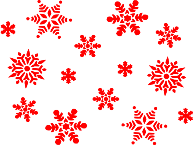 Red Snowflake Clipart Png (640x480), Png Download