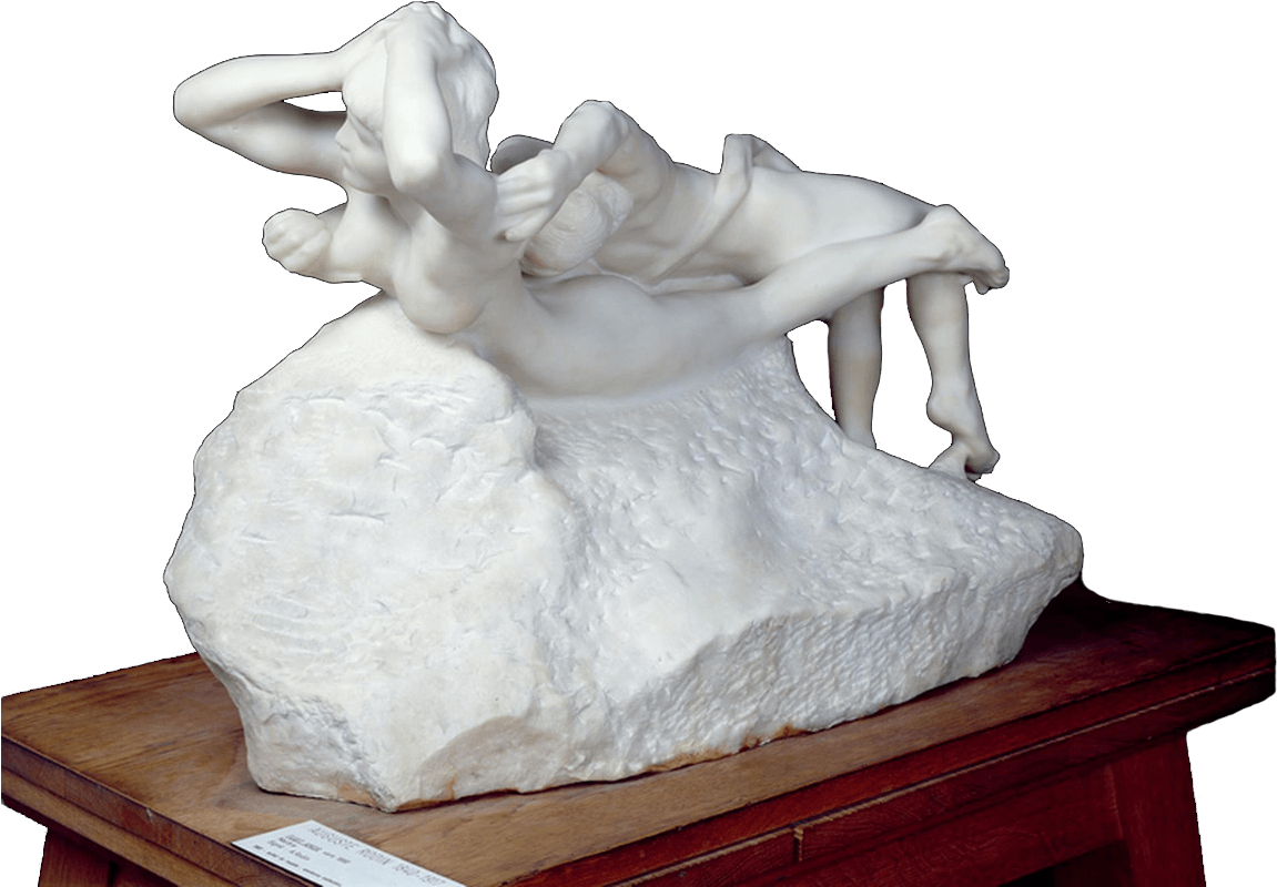 The Thinker - Auguste Rodin Fugit Amor (1159x808), Png Download