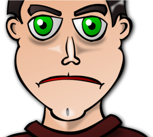 Cartoon Angry Person - Green Eyed Person Clip Art (640x480), Png Download