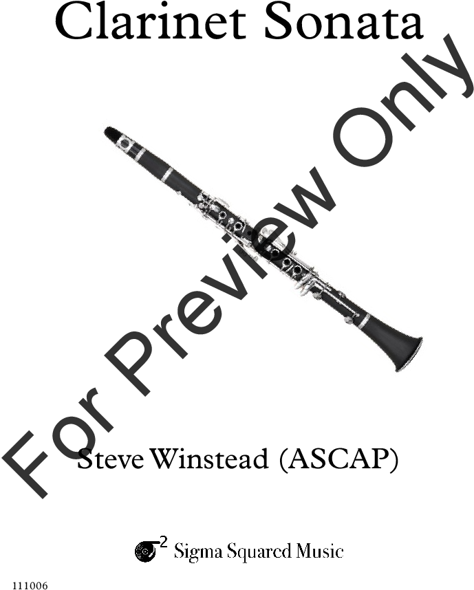 Clarinet Sonata Thumbnail Clarinet Sonata Thumbnail - Piccolo Clarinet (817x1056), Png Download