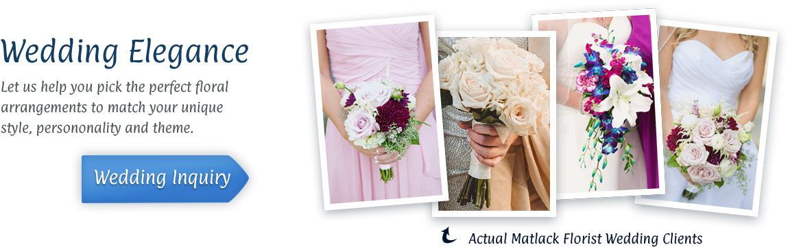 Matlack Florist Weddings - Bouquet (1164x373), Png Download