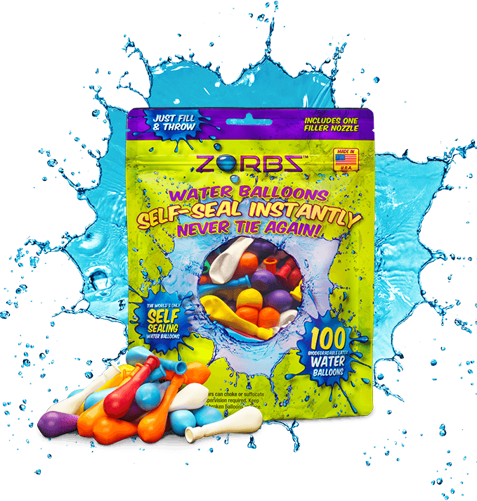 Zorbz® Self-sealing Water Balloons - Self Sealing Water Balloons (679x712), Png Download