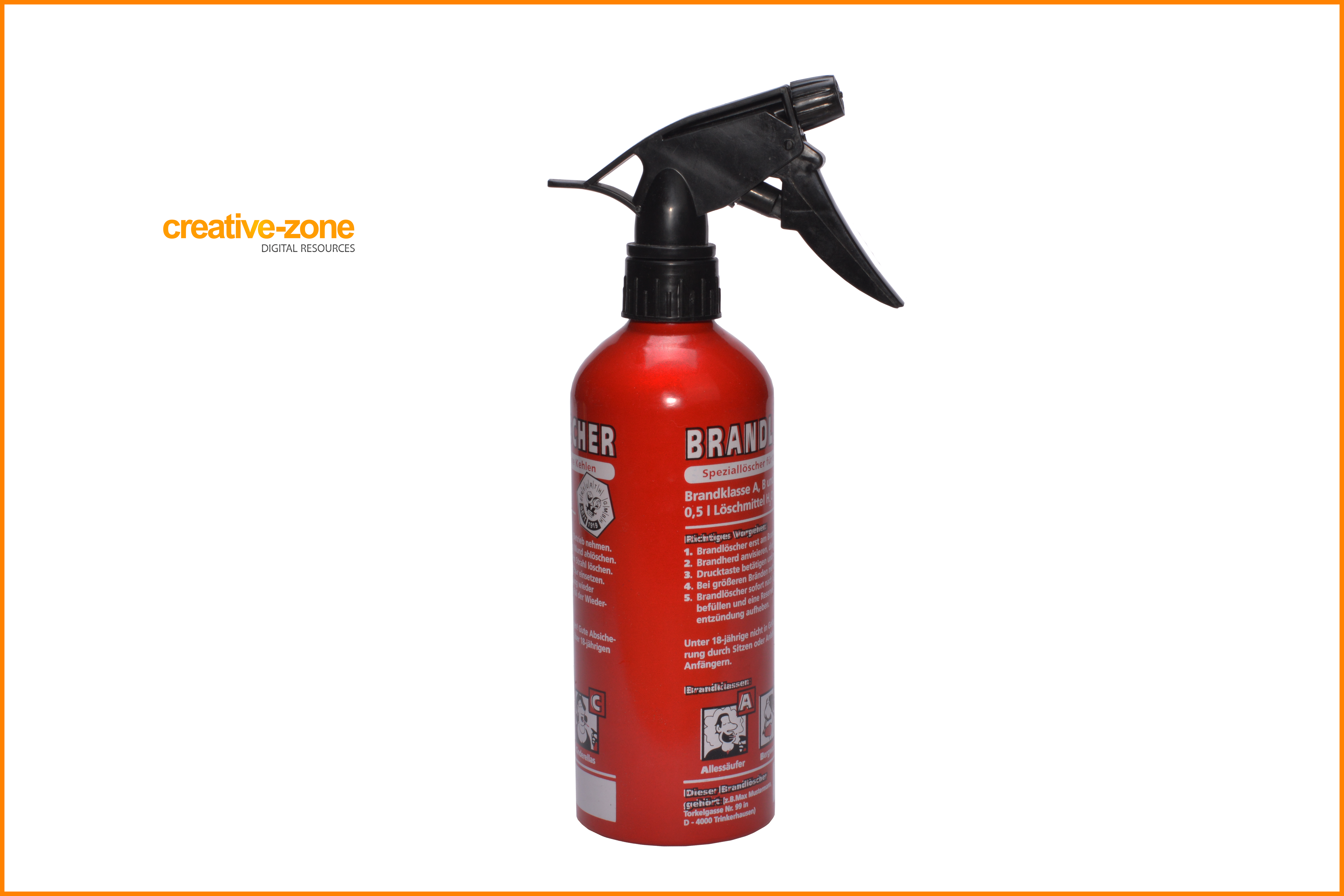 Water Sprayer Fire Extinguisher Party Gag Transparent - Bottle (6030x4020), Png Download