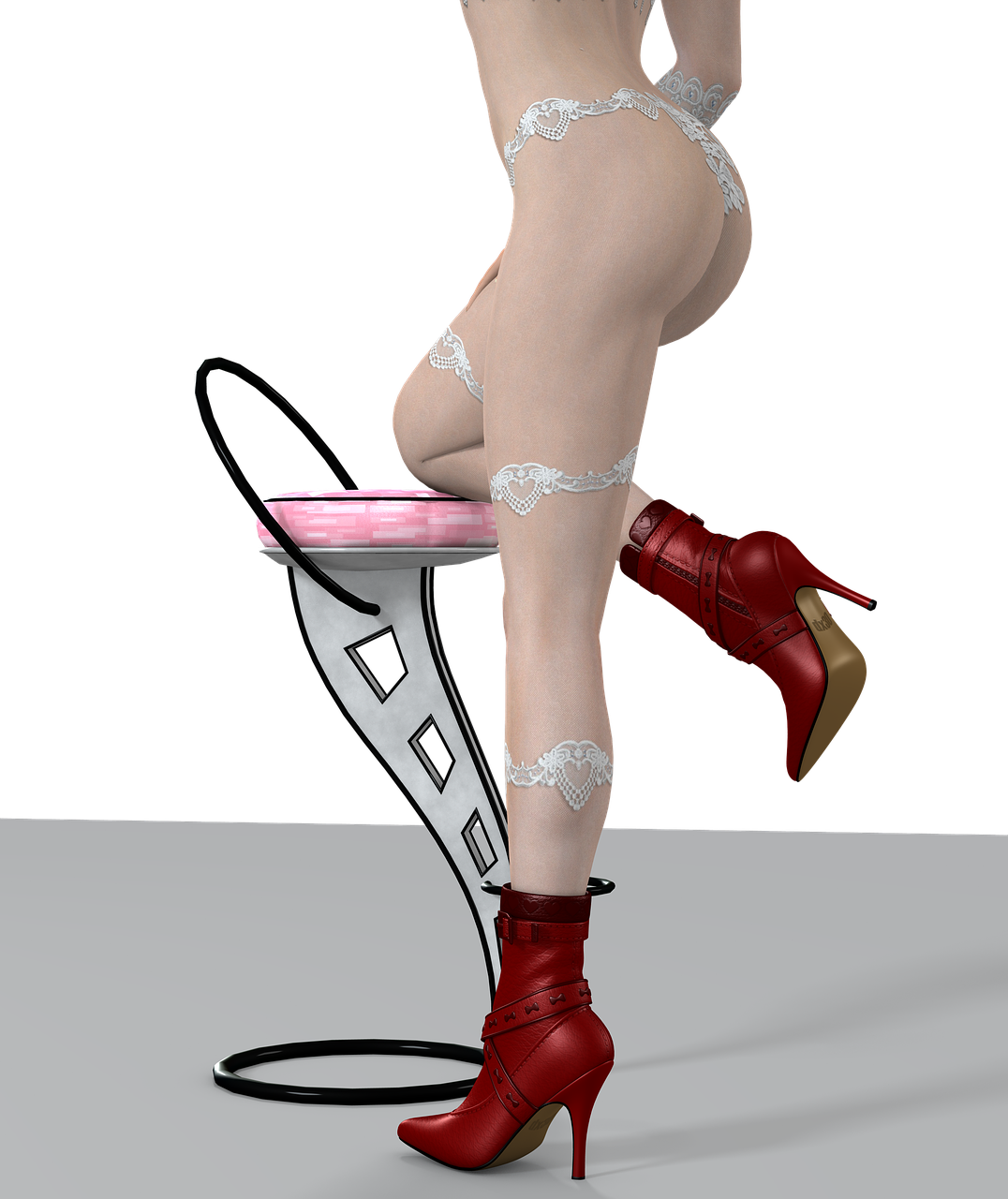 Girl Underwear Lingerie - Basic Pump (1076x1280), Png Download