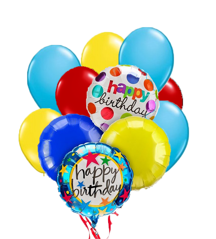 Deluxe Balloon Bouquet - Birthday Items (918x962), Png Download