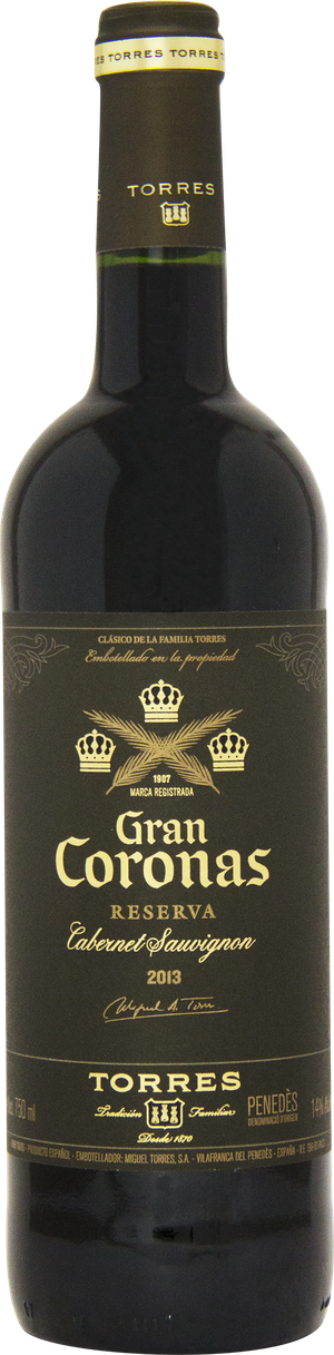 Rótulo Gran Coronas Reserva Cabernet Sauvignon - Bottle (300x1217), Png Download