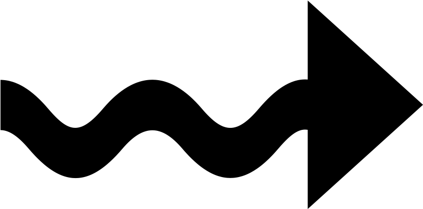 Wavy Black Arrow Symbol Png - Transparent Background Wavy Arrow Png (1004x895), Png Download