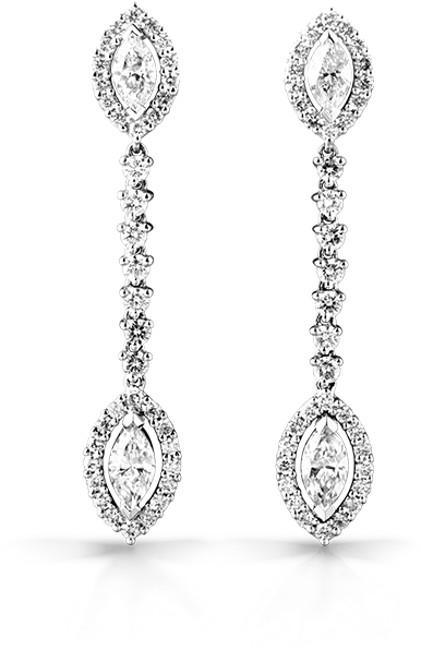 Marquise Shaped Diamond Earrings - Earrings (800x800), Png Download