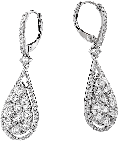 18k Gold And Diamond Earrings - Earrings (700x700), Png Download