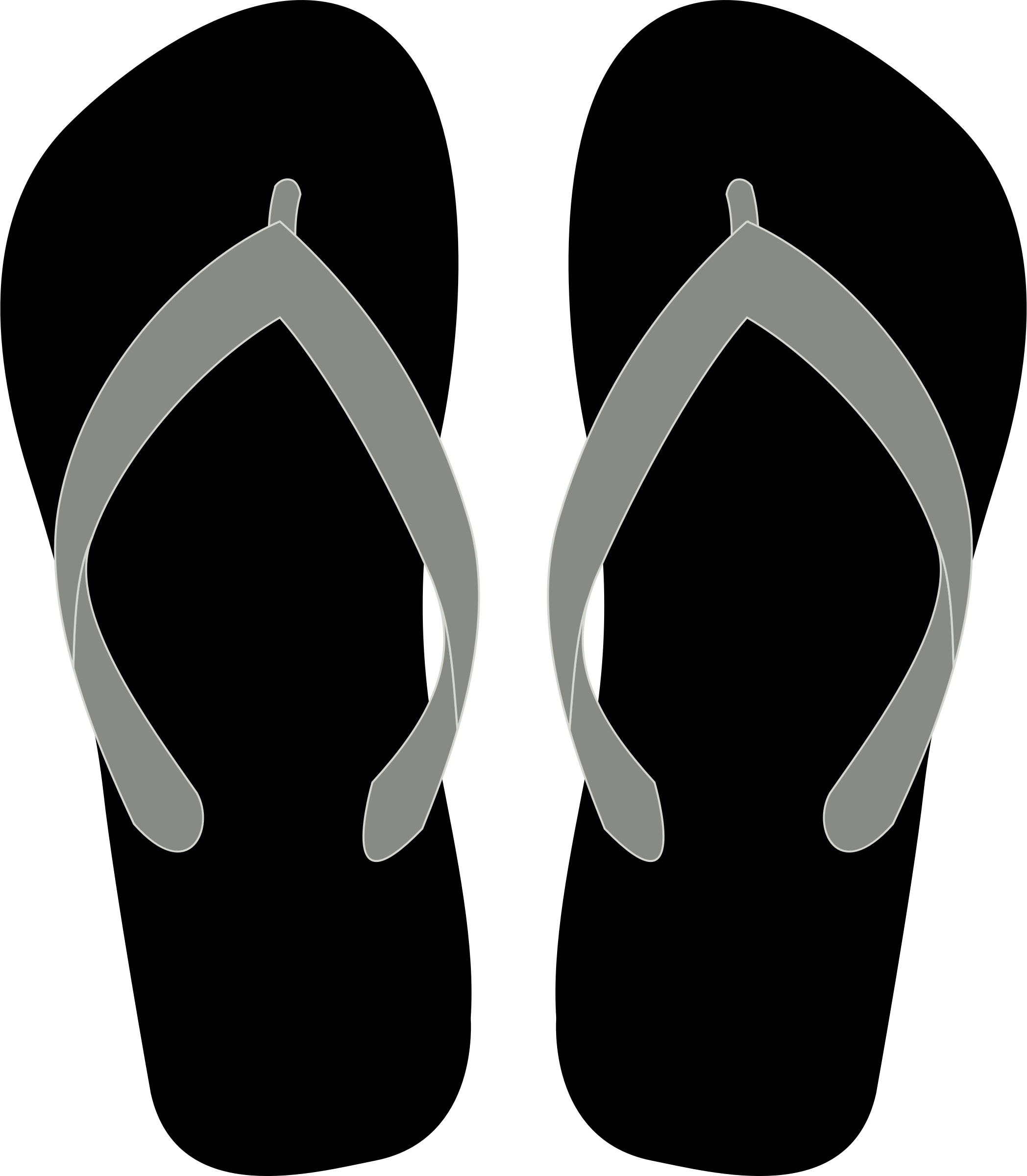 Image Free Stock Flipflops Big Image Png - Clip Art Flip Flop (2096x2400), Png Download