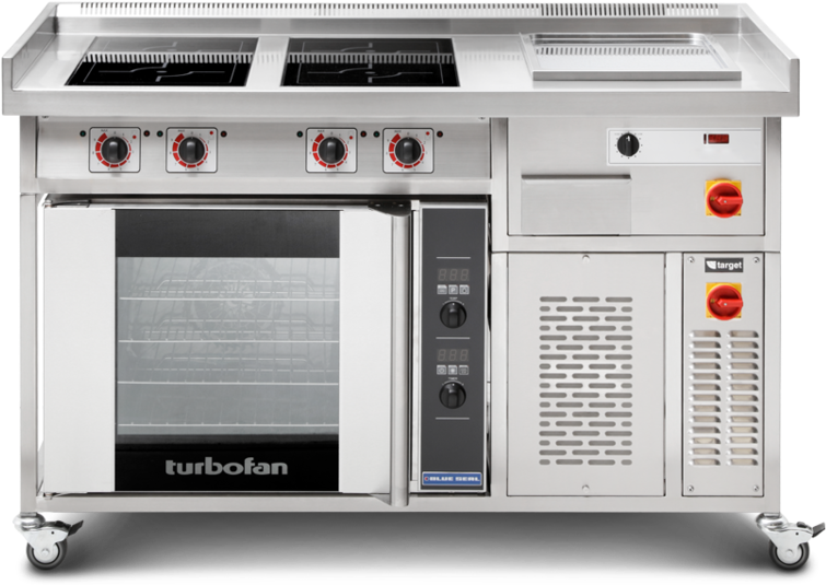 1 Restaurant Induction Range With Oven Tre - Kitchen (1000x611), Png Download