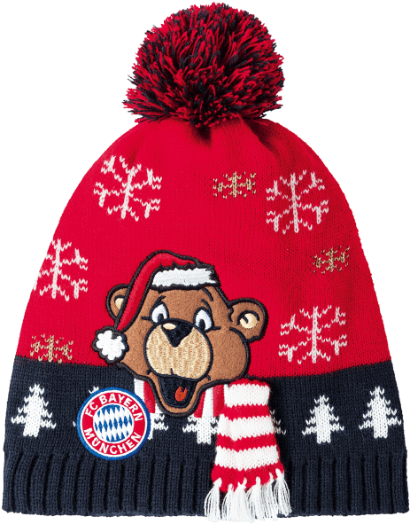 Gorro Con Borlas De Navidad - Fc Bayern (660x660), Png Download