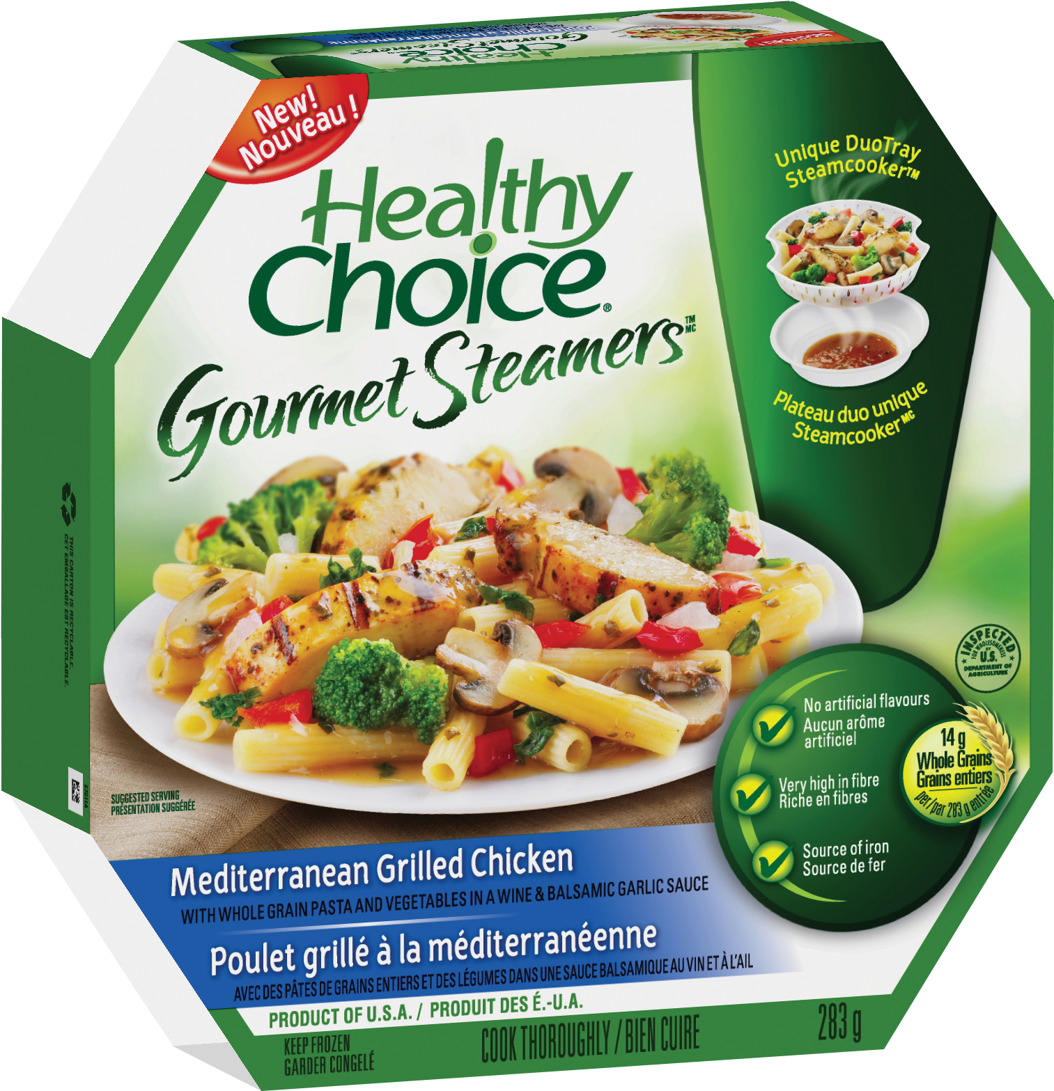 Mediteranean Grilled Chicken - Healthy Choice Gourmet Steamers (1800x1800), Png Download