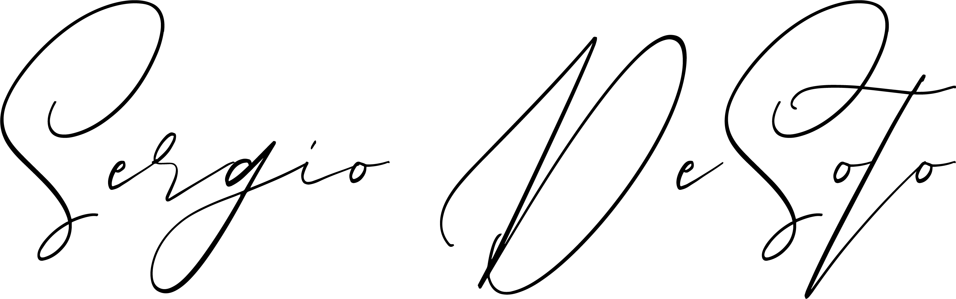 Sergio Desoto - Calligraphy (3185x997), Png Download