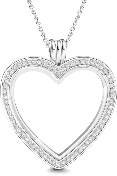 Heart Floating Locket - Locket (800x800), Png Download