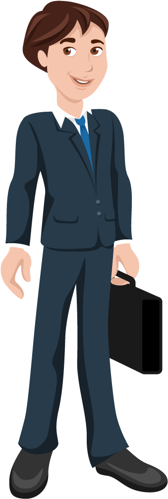 Cartoon Employee - Vendedor Externo Telecom (398x1052), Png Download