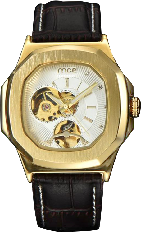 Mce X Tempore White Skull - Tag Heuer Carrera Gold Watch (1000x1000), Png Download