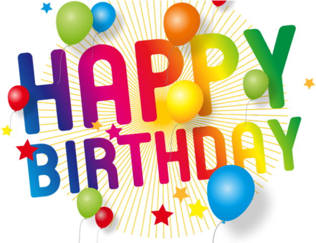 Decoration Clipart Party Banner - Transparent Happy Birthday Png Text (640x480), Png Download