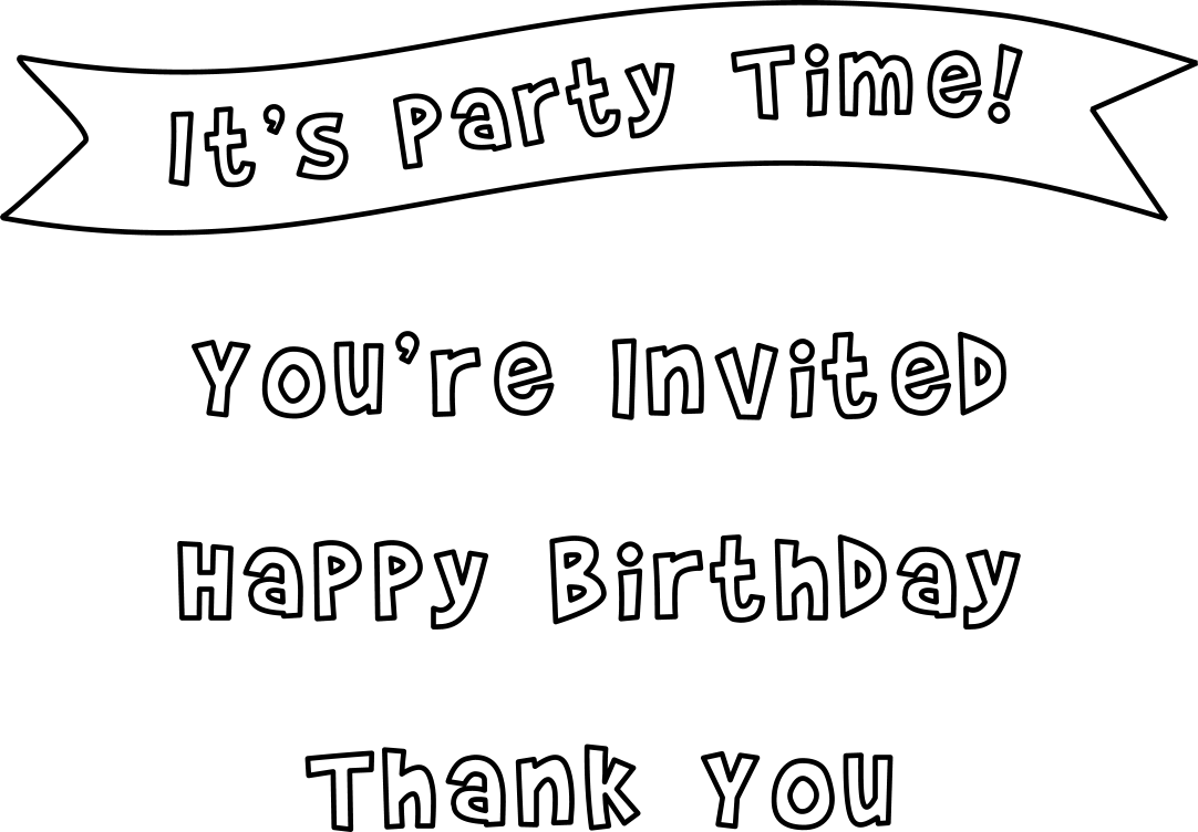 Party Banner Digi Stamp - Number (1082x752), Png Download
