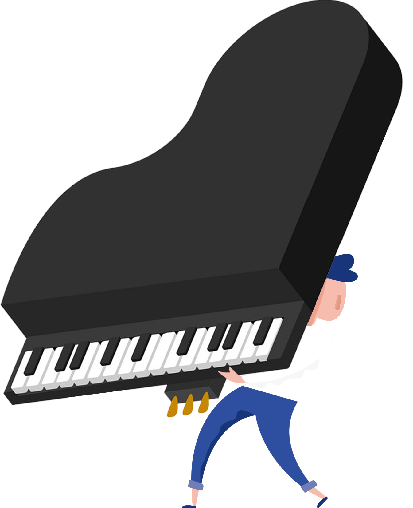 Have You Ever Tried To Move A Piano Down A Flight Of - Musical Keyboard (1345x1652), Png Download