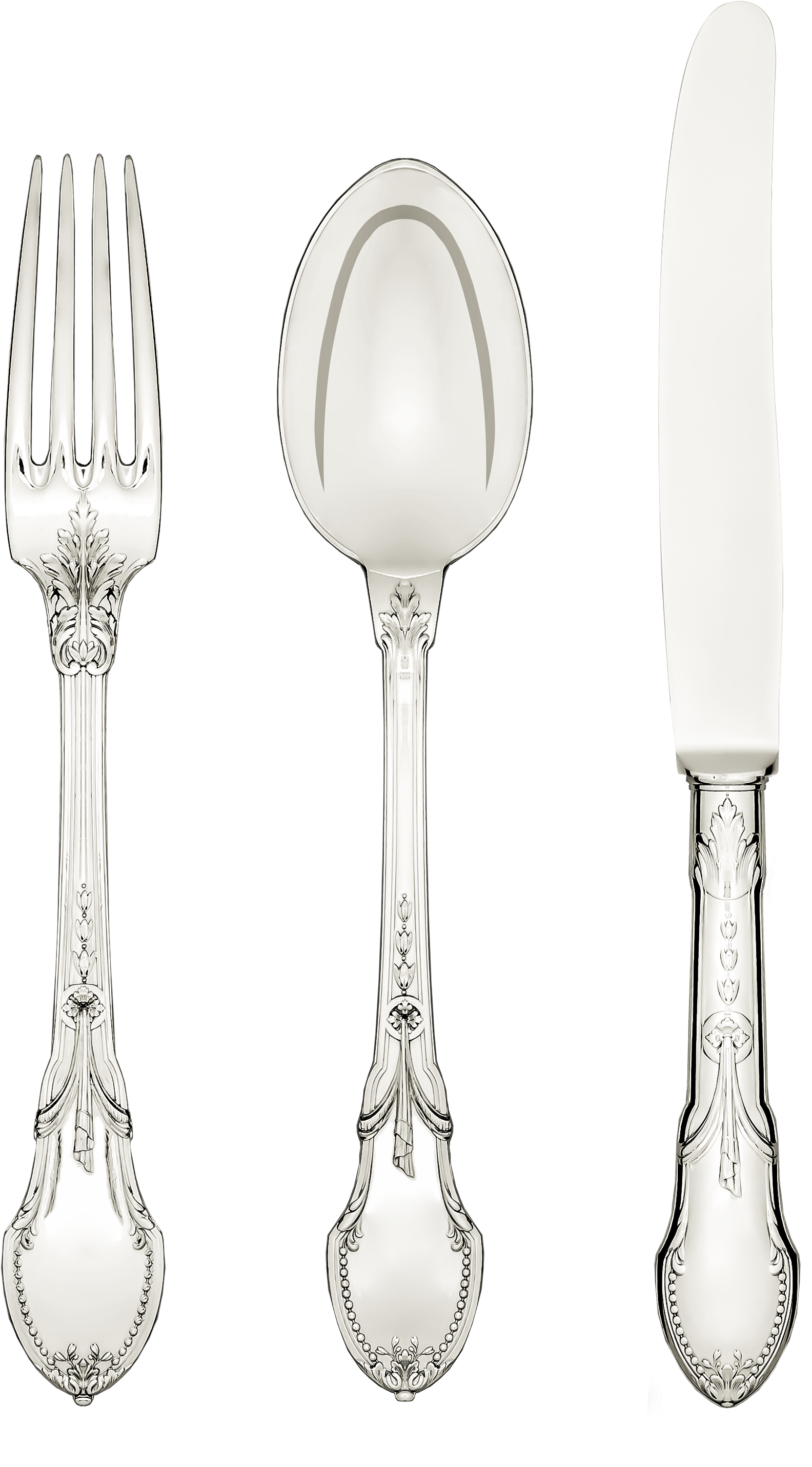 Jarosinski & Vaugoin Hand Forged Silver Cutlery Design - Fork (2000x3000), Png Download