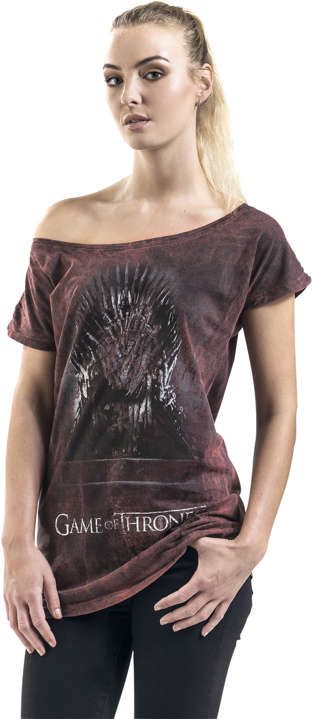 Null Iron Throne Bordeaux Black T Shirt 364750 Qflykvi - Girl (708x1500), Png Download