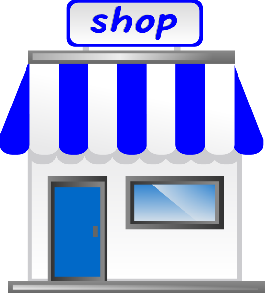 Shop With Awning Clip Art - Shop Clipart (540x597), Png Download
