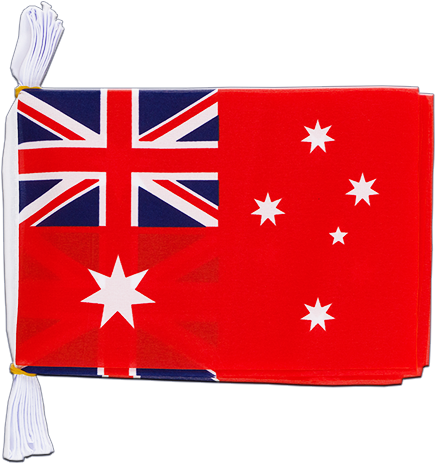 Mini Flag Bunting Australia Red Ensign - Australian Flag With Name (750x500), Png Download