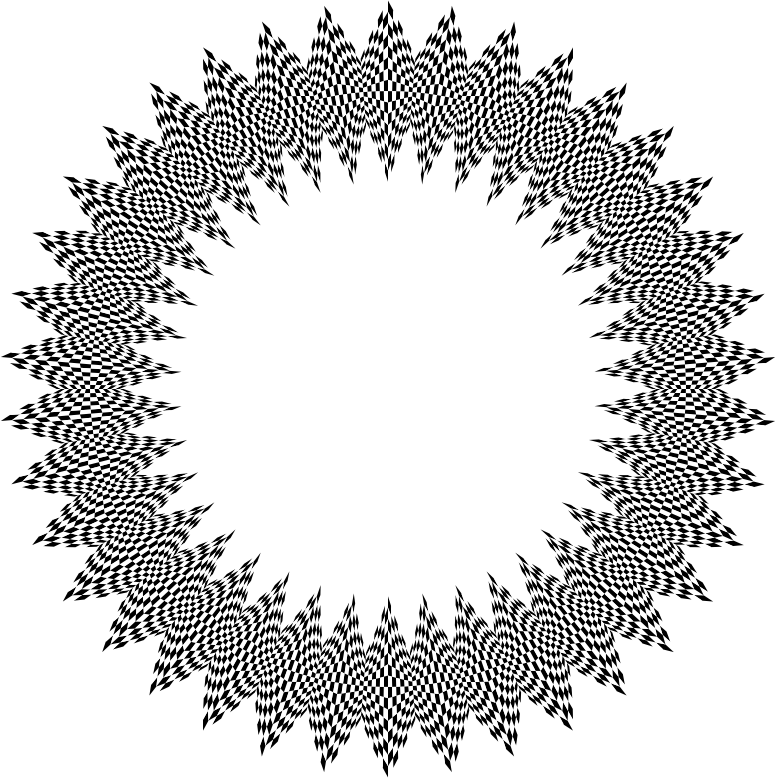 Stylized Checkered Geometric Frame - Friends For 30 Years (776x778), Png Download