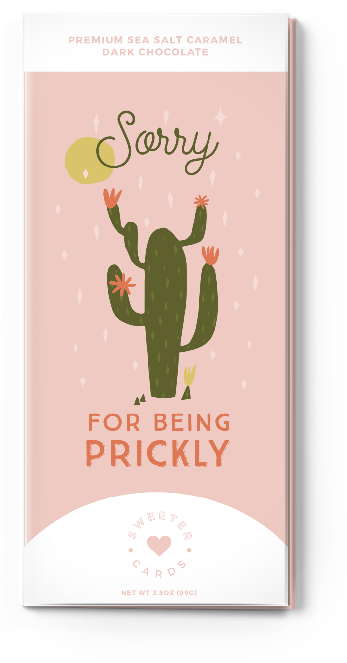 Sorry For Being Prickly<br>sea Salt Caramel Dark Chocolate - Eastern Prickly Pear (740x1392), Png Download