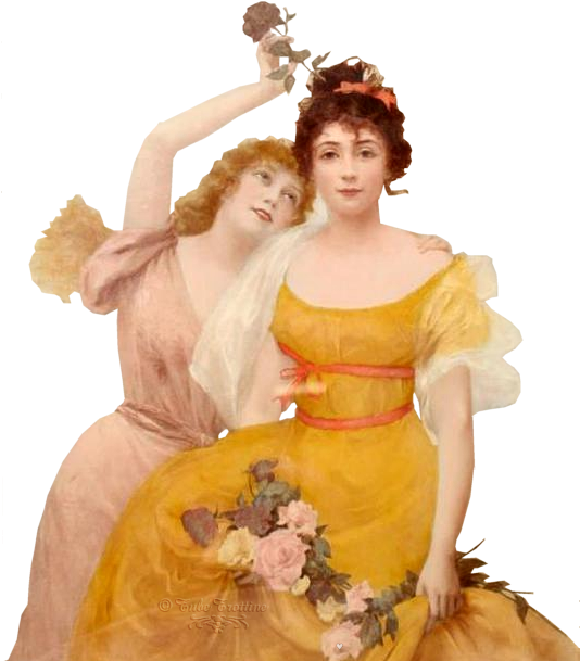 533 X 618 8 - Vintage Women Png (533x618), Png Download