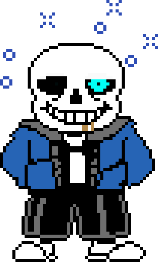 Drunk Sans - Undertale Pixel Art (670x1010), Png Download