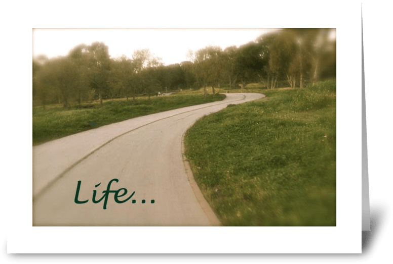 Life's Path Greeting Card - Dirt Road (848x698), Png Download