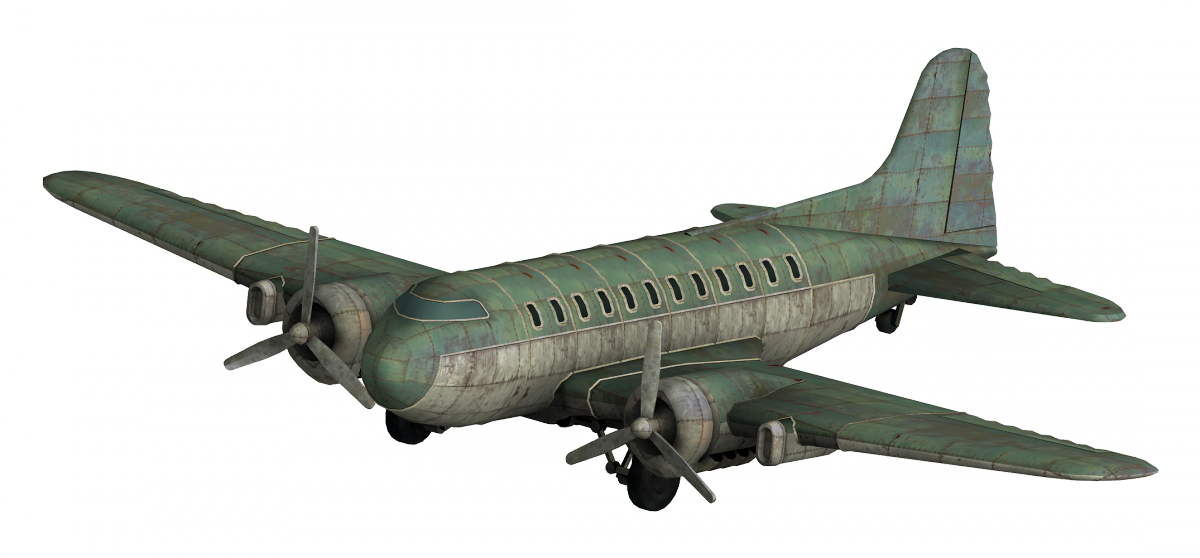 Transport Plane - Fallout Plane (1200x558), Png Download