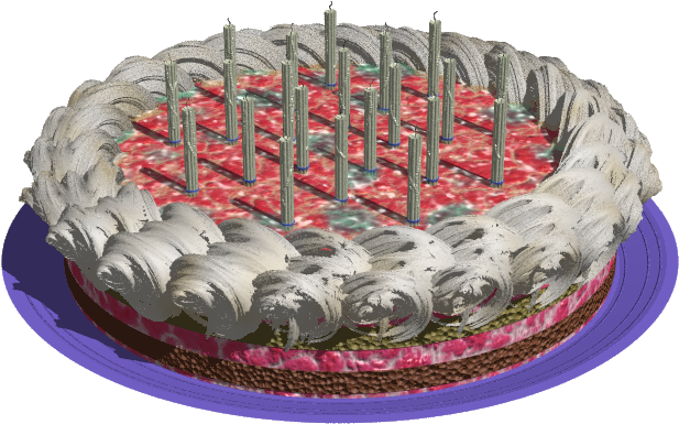 Torta De Aniversario - Cake Decorating (640x480), Png Download