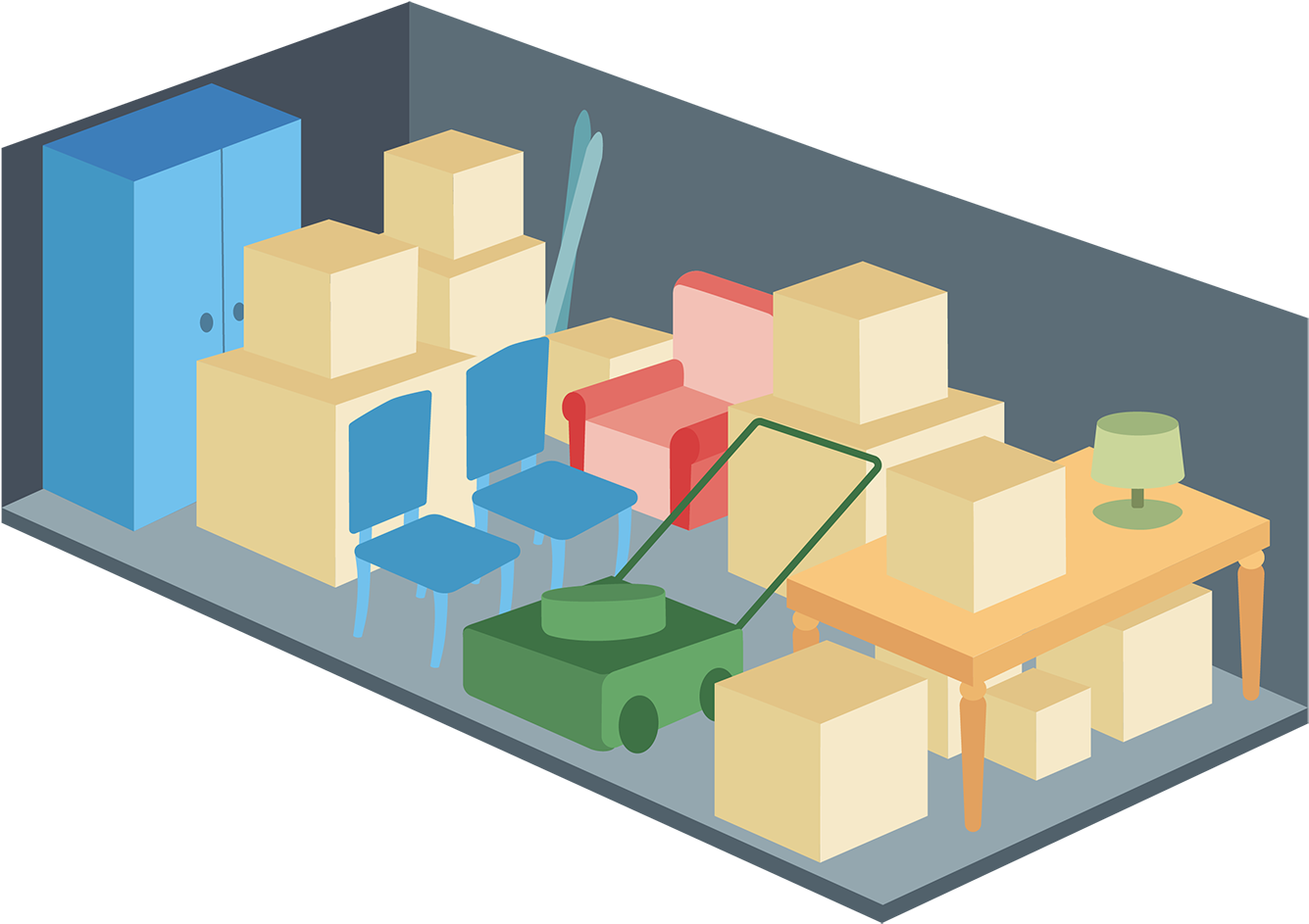 Storage Units - Storage Illustration (1344x950), Png Download