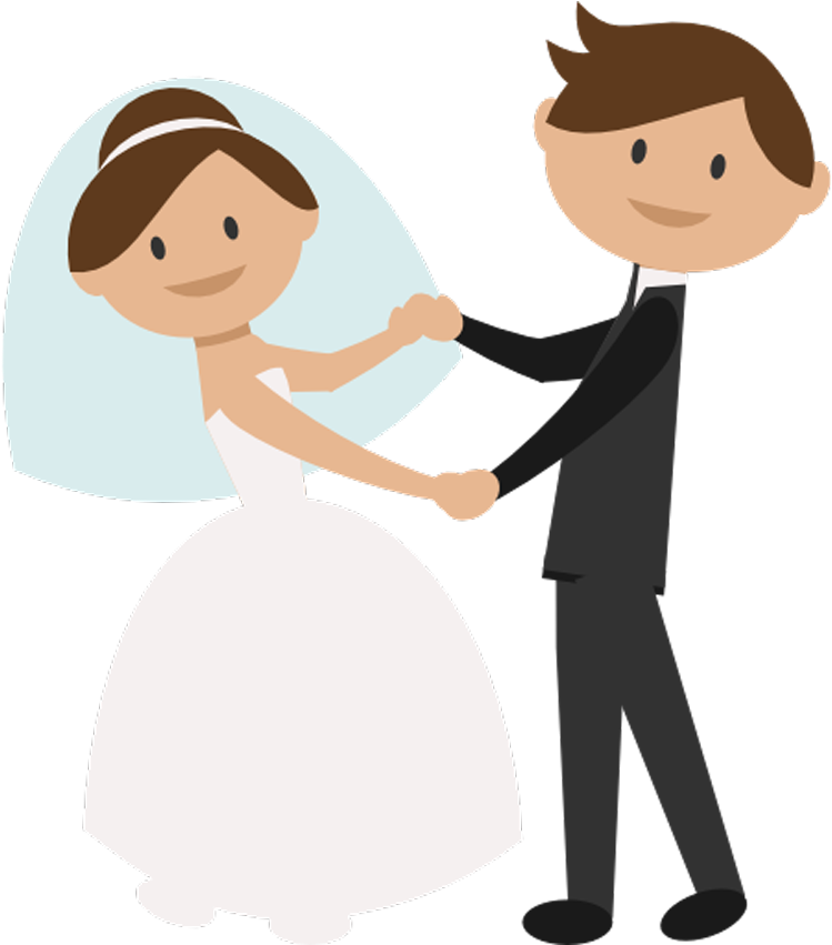 850 X 850 3 - Bride & Groom Cartoon Png (850x850), Png Download