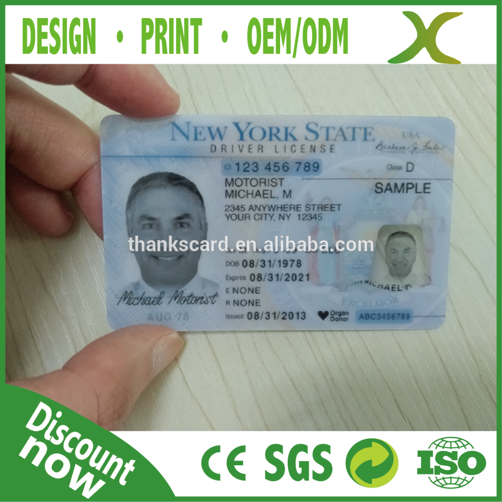 High Quality~ Free Design Blank Pvc Id Card Size Cr80/ - License (1000x1000), Png Download