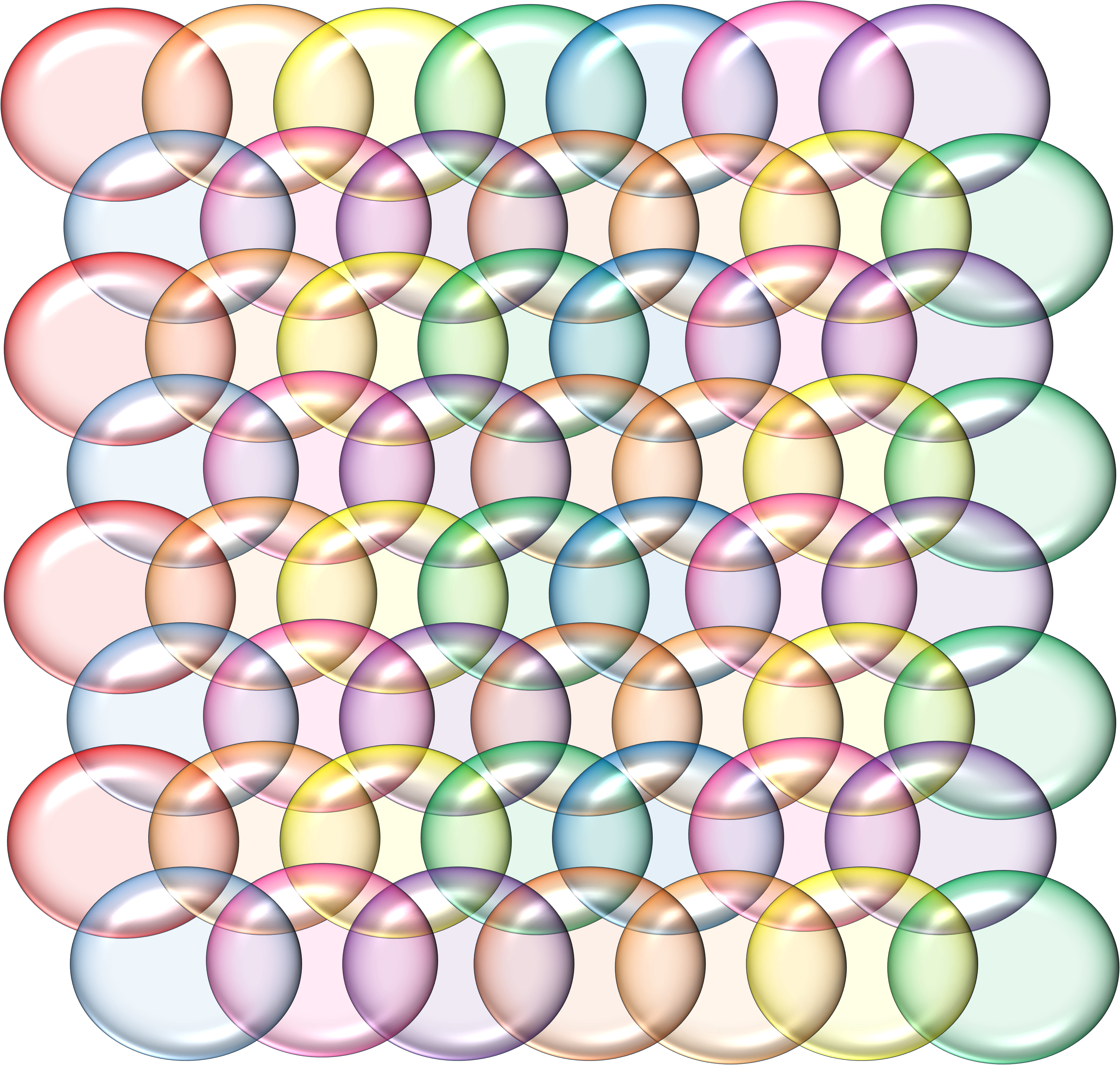 Rainbow Bubbles Translucent 3d Red 1253101 - Circle (3845x3659), Png Download