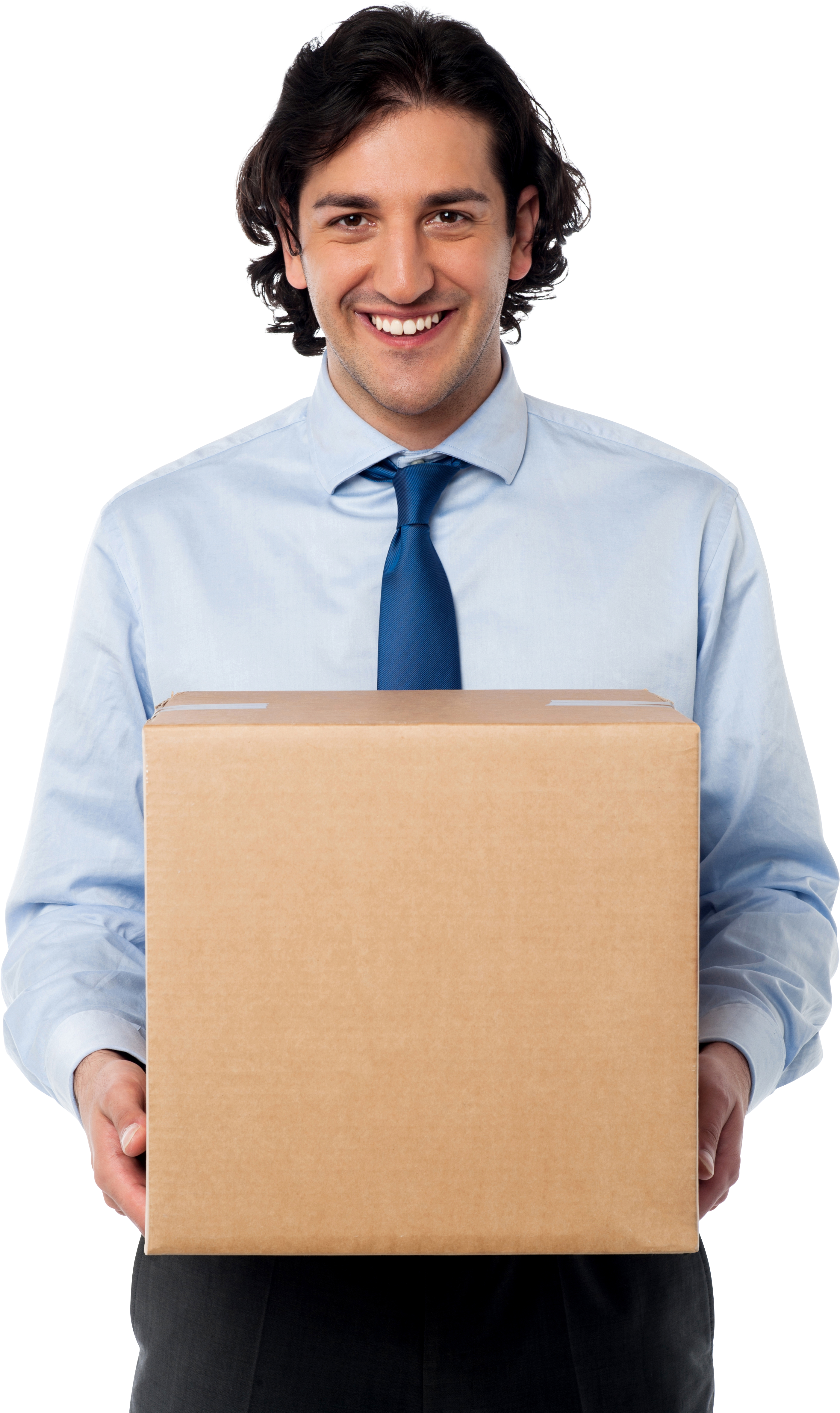 Man With Boxes Png (3200x4809), Png Download